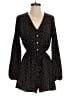 Pink Lily Polka Dots Black Romper Size XS - photo 1
