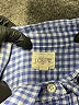 J.Crew Factory Store Checkered-gingham Blue Long Sleeve Button-Down Shirt Size XS - photo 7