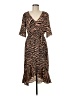 Everly 100% Polyester Animal Print Brown Casual Dress Size M - photo 1