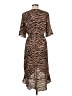 Everly 100% Polyester Animal Print Brown Casual Dress Size M - photo 2