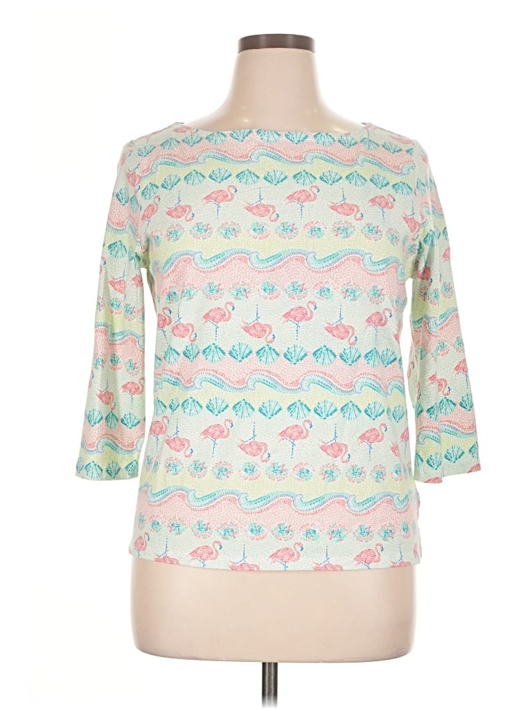 Pre-owned Talbots Outlet 3/4 Sleeve T-shirt In Pink