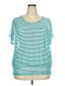 Lane Bryant Teal Short Sleeve Top Size 22 - 24 Plus - photo 1