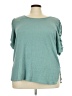 Max Studio Teal Short Sleeve Top Size 3X - photo 1