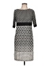 Gabby Skye Houndstooth Gray Casual Dress Size 10 - photo 1