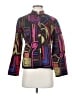 Chico's 100% Cotton Graphic Purple Jacket Size Sm (0) - photo 1