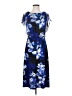 Connected Apparel Floral Blue Cocktail Dress Size 4 - photo 1