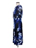 Connected Apparel Floral Blue Cocktail Dress Size 4 - photo 5
