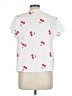 Shein 100% Polyester Hearts White Short Sleeve Blouse Size L - photo 2