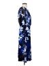Connected Apparel Floral Blue Cocktail Dress Size 4 - photo 4