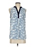 Olive and Oak 100% Polyester Blue Sleeveless Blouse Size S - photo 1
