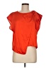 Ann Taylor 100% Polyester Orange Short Sleeve Top Size M - photo 1