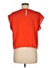 Ann Taylor 100% Polyester Orange Short Sleeve Top Size M - photo 2