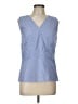 Talbots 100% Cotton Blue Sleeveless Blouse Size 10 - photo 1
