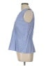 Talbots 100% Cotton Blue Sleeveless Blouse Size 10 - photo 5