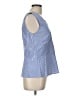 Talbots 100% Cotton Blue Sleeveless Blouse Size 10 - photo 4