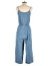 Be Cool Solid Blue Jumpsuit Size M - photo 2
