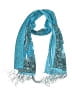 Unbranded 100% Polyester Paisley Teal Blue Scarf One size - photo 1