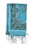 Unbranded 100% Polyester Paisley Teal Blue Scarf One size - photo 2