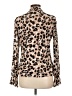 Calvin Klein Animal Print Brown Long Sleeve Blouse Size L - photo 2