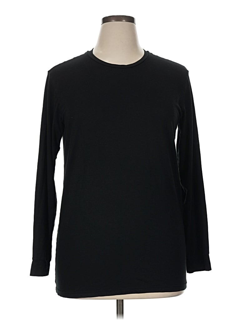 Pre-owned Uniqlo Long Sleeve T-shirt In Black