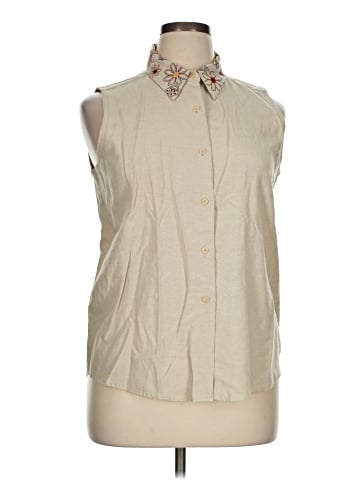 Christopher & Banks Sleeveless Button-Down Shirt (view 1)