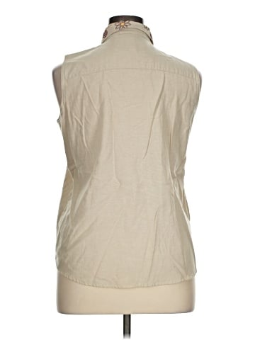 Christopher & Banks Sleeveless Button-Down Shirt (view 2)