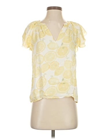 Ecru Short Sleeve Blouse (view 1)