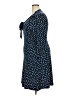 Leota Polka Dots Blue Casual Dress Size XXL - photo 5