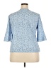 Unbranded 100% Polyester Blue 3/4 Sleeve Blouse Size XXL - photo 2