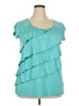 Rafaella Teal Short Sleeve Top Size XXL - photo 1