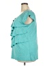 Rafaella Teal Short Sleeve Top Size XXL - photo 5