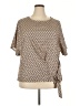 Unbranded Tan Short Sleeve Blouse Size 2X - photo 1