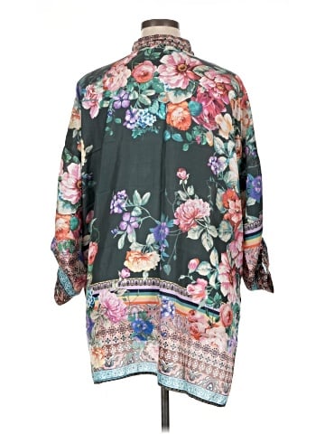Johnny Was 3/4 Sleeve Silk Top (view 2)