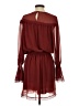 M.S.S.P. 100% Polyester Solid Burgundy Casual Dress Size M - photo 2