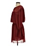 M.S.S.P. 100% Polyester Solid Burgundy Casual Dress Size M - photo 5