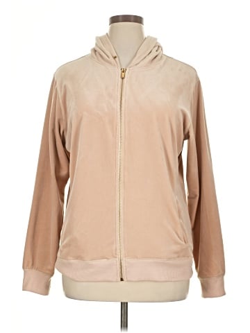 White Mark Zip Up Hoodie (view 1)
