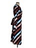 Halogen 100% Polyester Stripes Brown Casual Dress Size L - photo 4