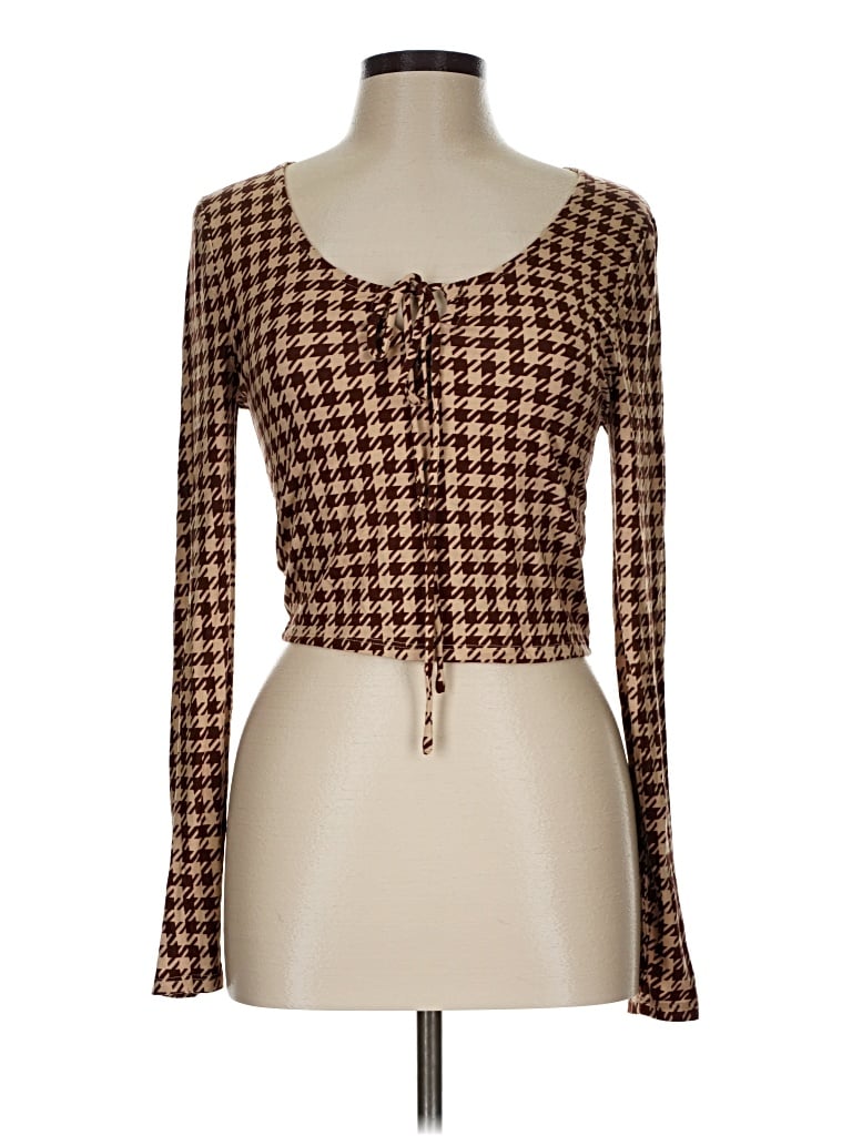 Pre-owned Pacsun Long Sleeve T-shirt In Brown