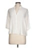 Mango Ivory 3/4 Sleeve Button-Down Shirt Size 10 - photo 1