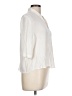 Mango Ivory 3/4 Sleeve Button-Down Shirt Size 10 - photo 4