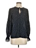 Ann Taylor LOFT 100% Polyester Polka Dots Black Long Sleeve Blouse Size S - photo 1
