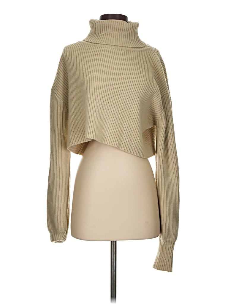 Pre-owned Honey Punch Turtleneck Sweater In Tan