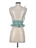 Sim & Sam 100% Cotton Floral Teal Sleeveless Top Size S - photo 2
