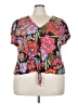Torrid Black Short Sleeve Blouse Size 3X Plus (3) - photo 1