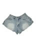 Edikted Blue Denim Shorts Size S - photo 1