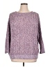 Ann Taylor LOFT 100% Cotton Tweed Purple Pullover Sweater Size XL - photo 1