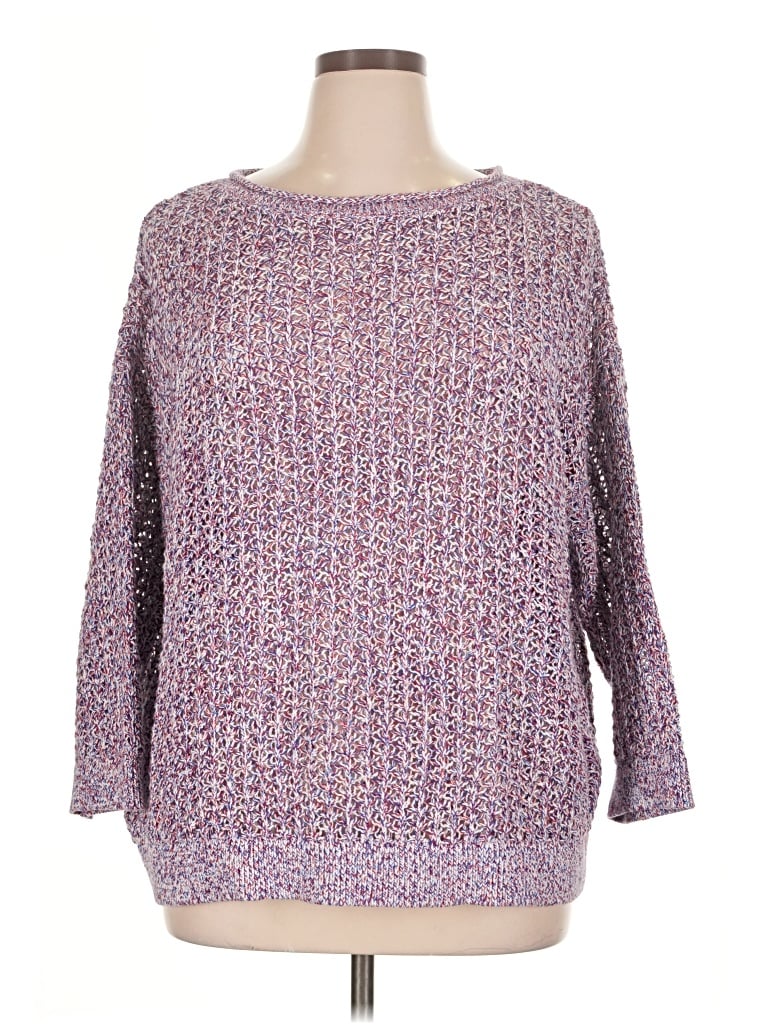 Pre-owned Ann Taylor Loft Pullover Sweater In Purple