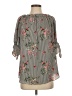 Assorted Brands Floral Gray 3/4 Sleeve Blouse Size S (estimated) - photo 1