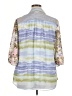 Fig and Flower 100% Polyester Floral Silver 3/4 Sleeve Blouse Size 1X - photo 2