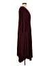 Perceptions Solid Burgundy Casual Dress Size L - photo 4